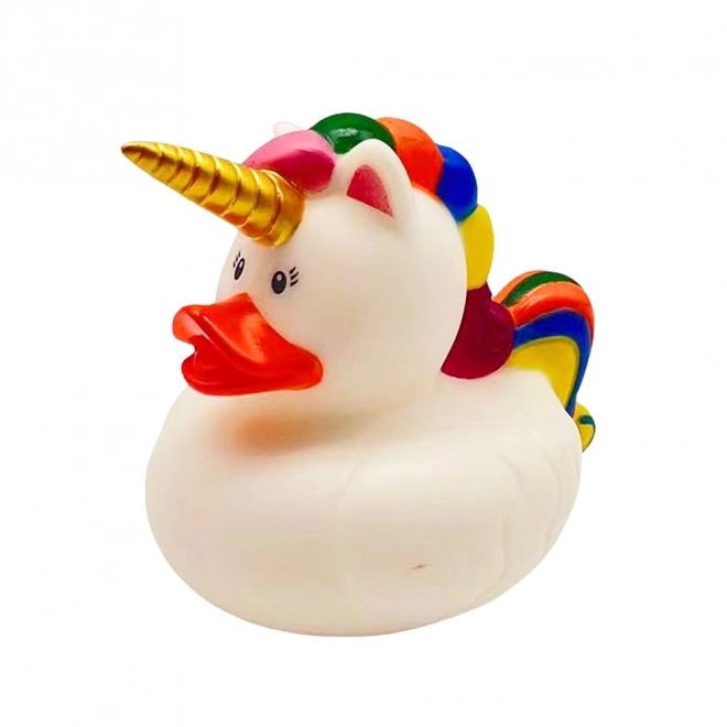 Badeente Einhorn mit Regenbogenmähne