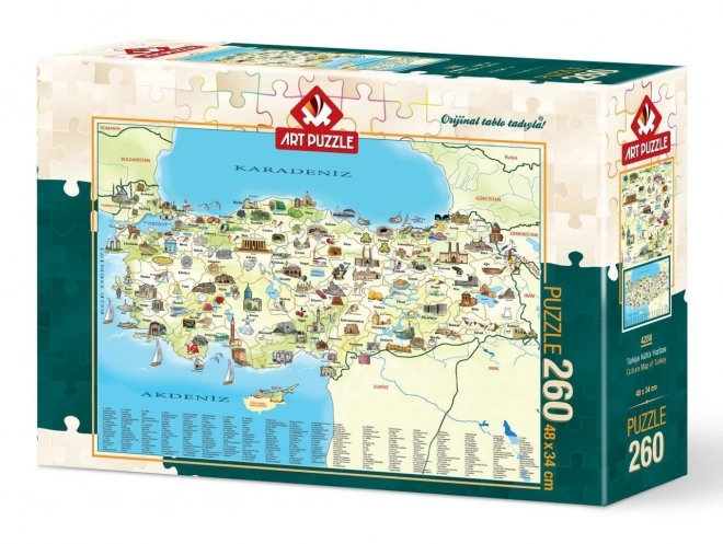 Puzzle Türkei: Kulturenkarte 260 Teile
