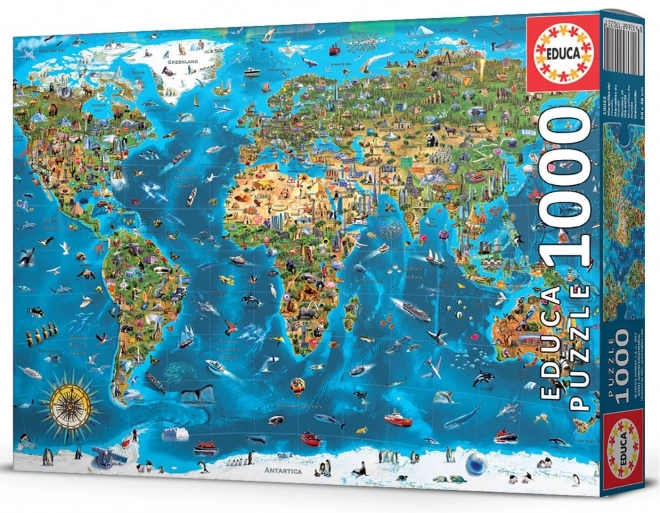 Educa Puzzle Wunder der Welt 1000 Teile