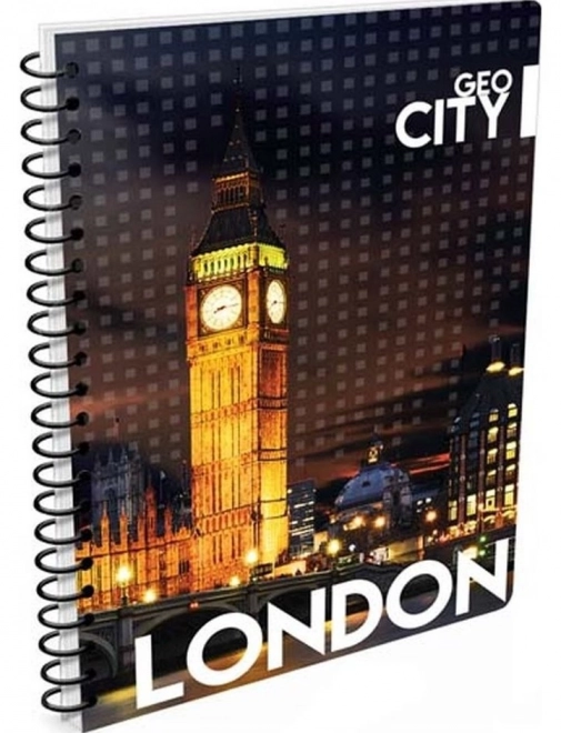 Notizblock A6 London Soft Geo City mit Zwillingsspirale