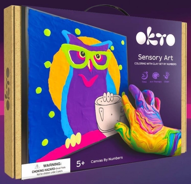 OKTO Malset Eule Leinwand 29x29 cm