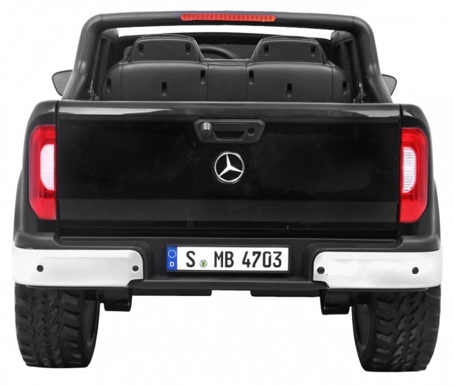 Mercedes Benz Klasse X für Kinder schwarz + Fernbedienung + 4x4 + MP4 + Träger für Gepäck + LED + EVA