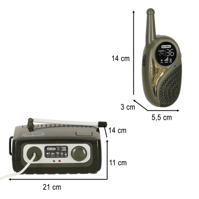 Walkie Talkie Set für Kinder in Khaki