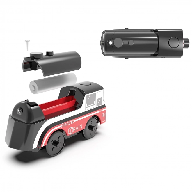 Elektrische Lokomotive mit Anhängern von Woopie
