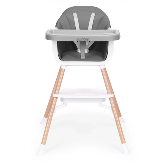2-in-1 Kinderhochstuhl Grau von ECOTOYS