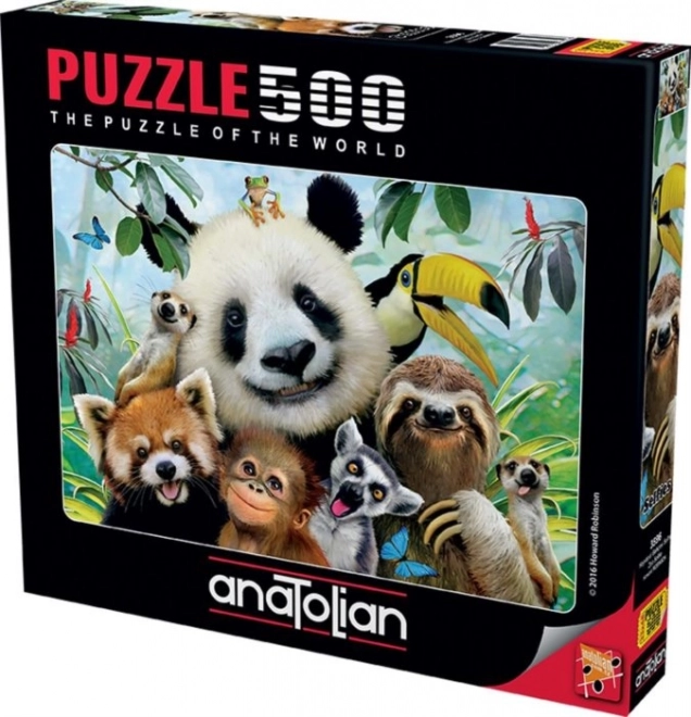 Zoo-Tiere Selfie Puzzle 500 Teile