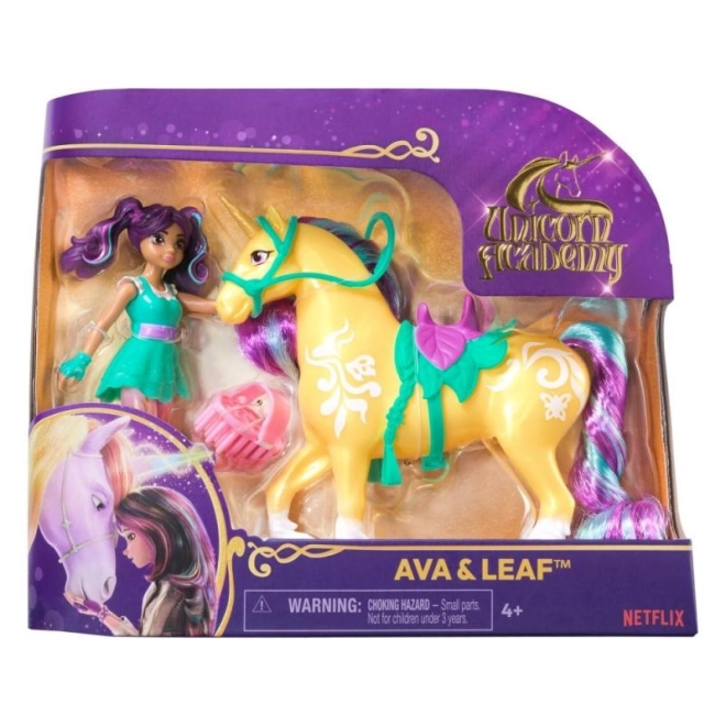 Unicorn Academy Spielfigur Set Ava und Blatt