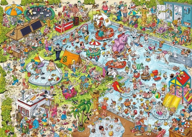 Ravensburger Puzzle Ray's Comic Holiday Resort 3: Pool 1000 Teile