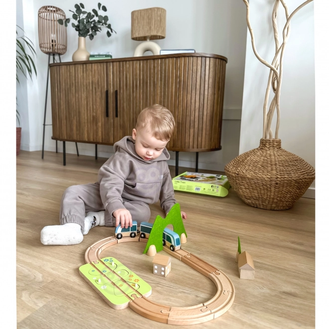 Klassische Welt Holz-Eisenbahnset mit Formen-Sortierer