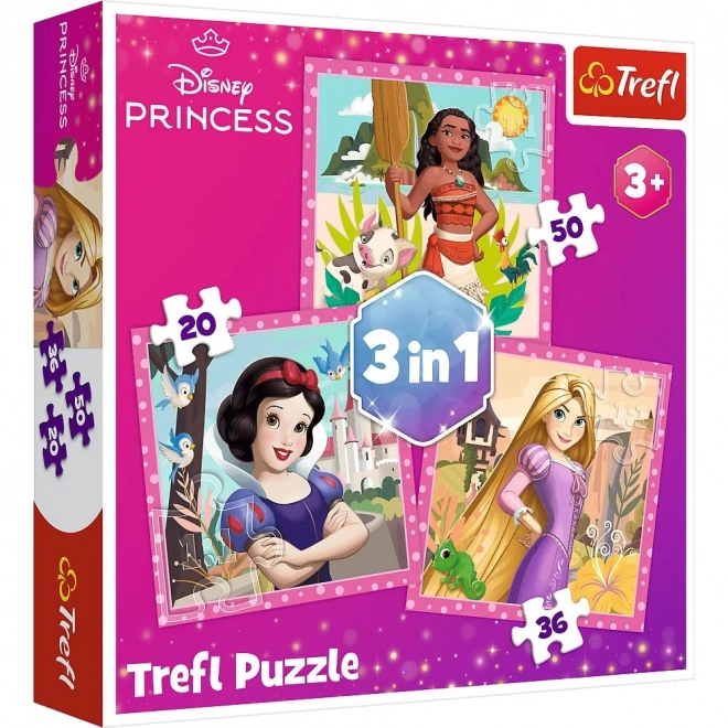 Disney Prinzessinnen 3-in-1 Puzzle - Schöne Blumen