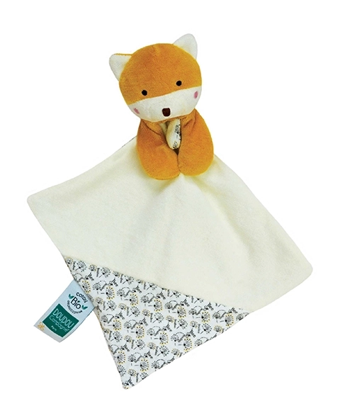 Doudou Geschenkset - Fuchs mit Bio-Baumwolldecke