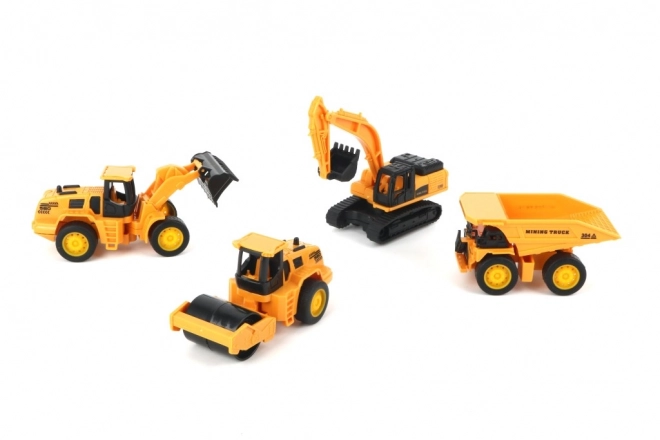 Bauspielzeug Set mit 4 Fahrzeugen