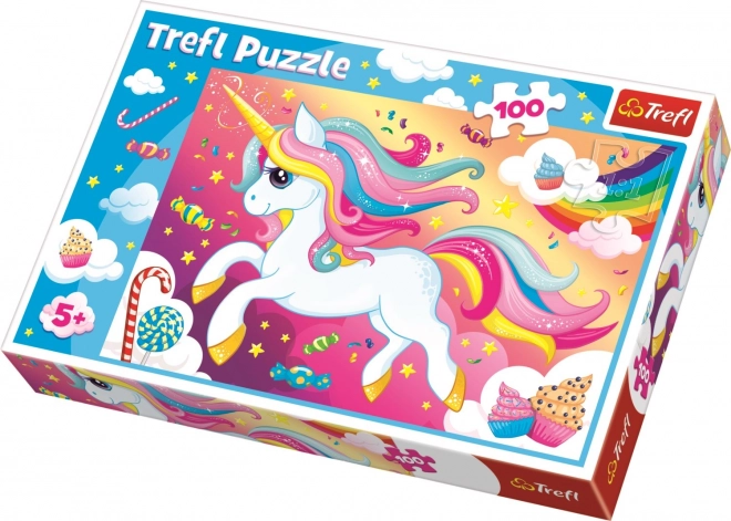 Puzzle mit 100 Teilen - Schöner Einhorn