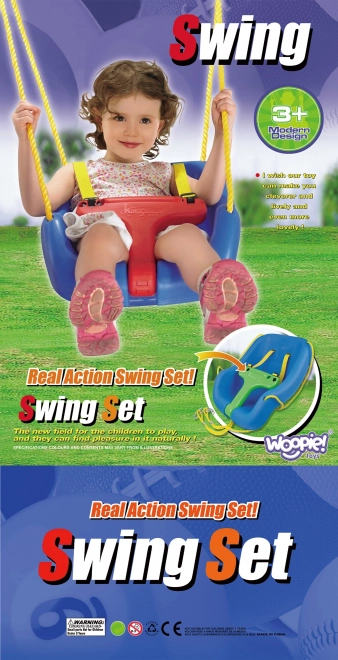 Woopie Schaukel 2-in-1 Kinderschaukelsitz mit Sicherheitsgurten