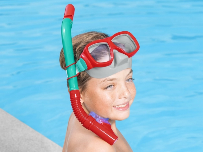 Bestway Hydro Swim Schnorchel-Masken-Set für Kinder – rot