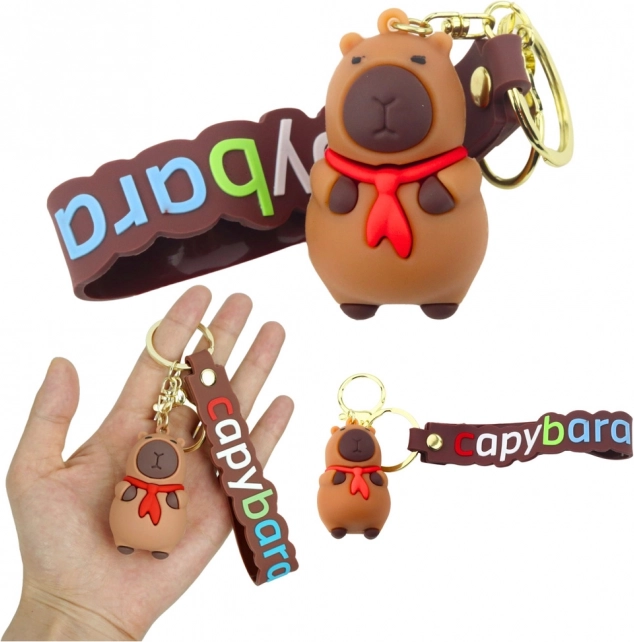 Anhänger Capybara mit rotem Schal