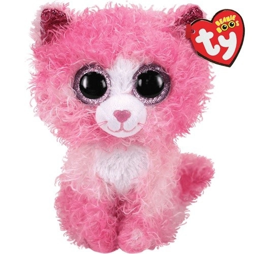 Plüschkatze Rosa mit lockigem Haar Reagan 24 cm