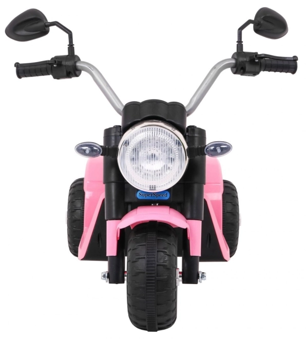 Kinder Elektro-Motorrad MiniBike Weiß mit LED-Lichtern und Sounds – rosa