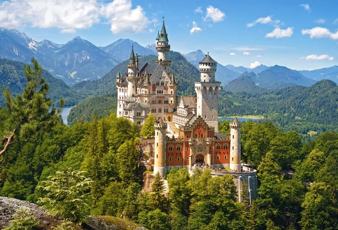 Puzzle 500 Teile Neuschwanstein Schloss Ansicht
