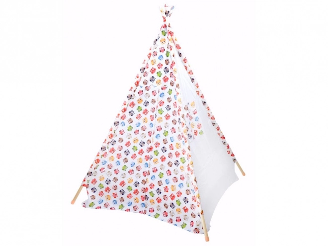 Kinder Tipi Zelt Bunte Eulen