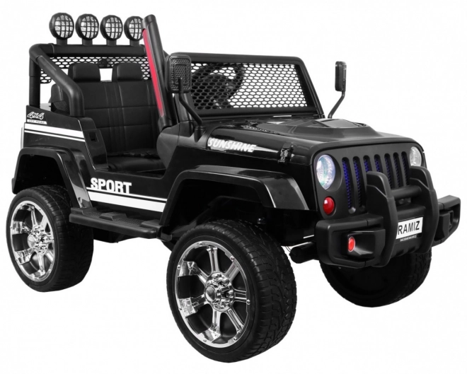Elektrisches Kinderauto Raptor Drifter schwarz mit Fernbedienung und Allradantrieb (4x4)