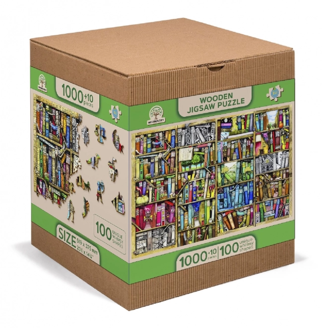 Holzpuzzle Bibliothek 2in1 von WOODEN CITY, 1010 Teile, EKO