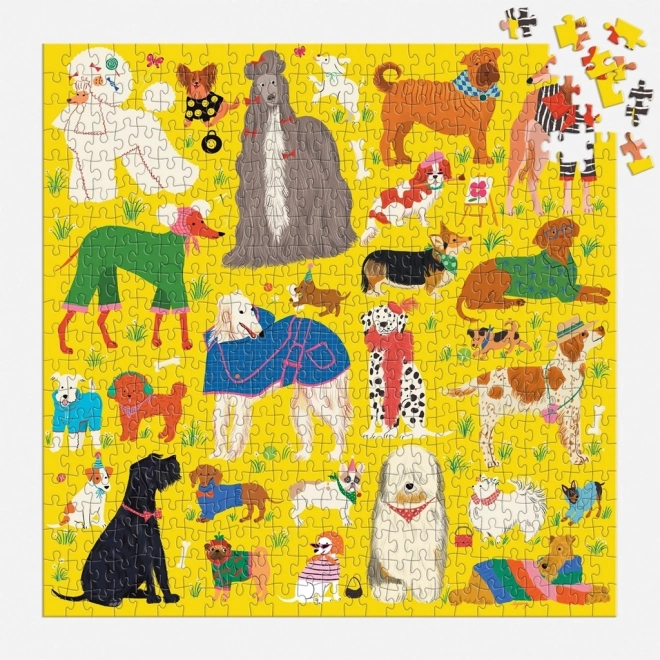 Galison Puzzle Stilvolle Hunde 500 Teile