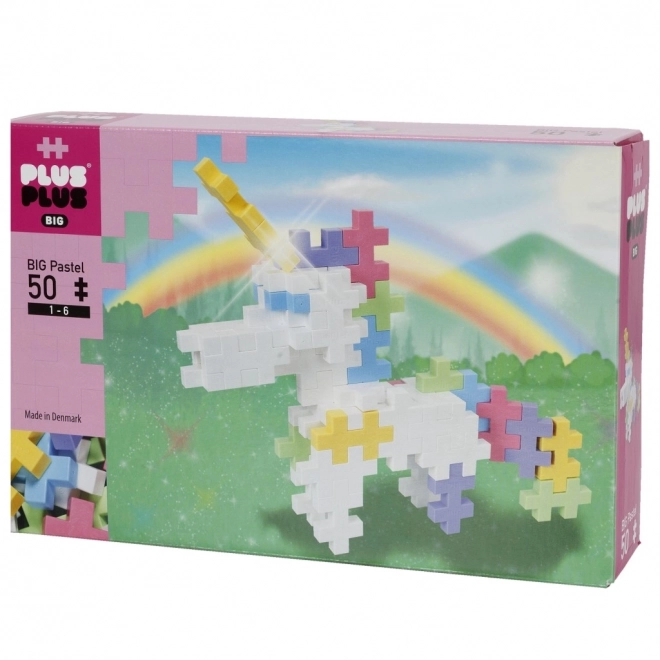 Plus-Plus Big Pastell Einhorn 50 Stück