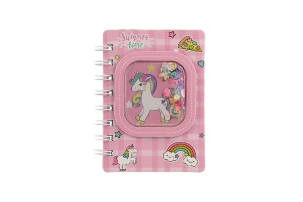 Notizbuch Einhorn mit Glitzer