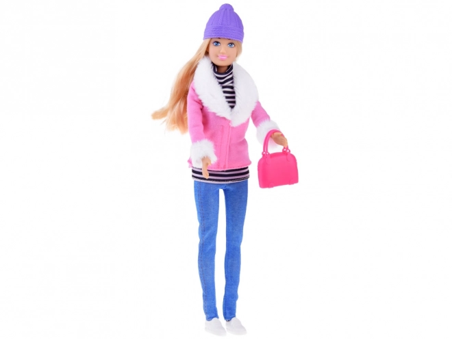 Anlily Modepuppe im Winteroutfit mit Tasche