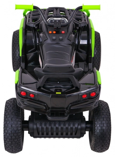 Kinder-Quad ATV Air Batterie Quad Schwarz-Grün + aufblasbare Räder + Radio MP3 + langsamer Start