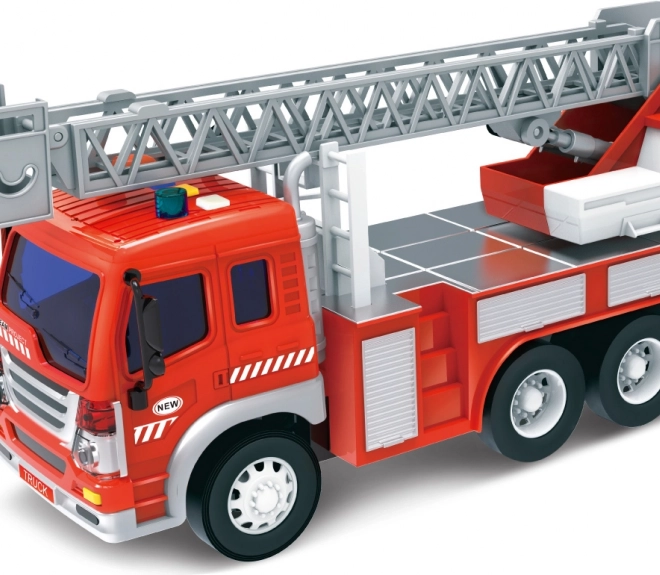 Feuerwehrauto mit Leiter und Effekten