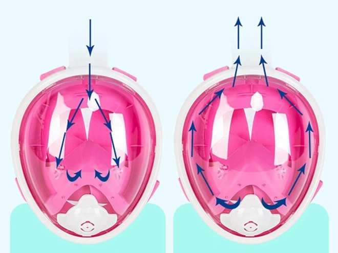 Vollgesichtsmaske mit Schnorchel zum Tauchen und Schnorcheln S/M SP0762 RO