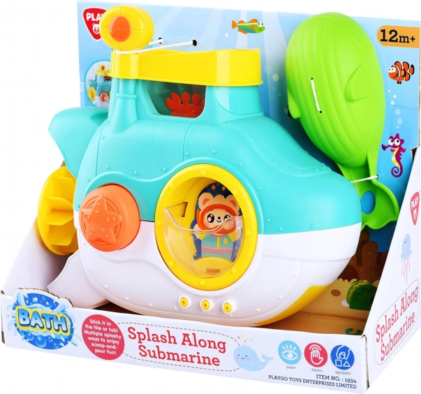 Plast-U-Boot für die Badewanne mit Saugnäpfen und Schaufel 23 cm