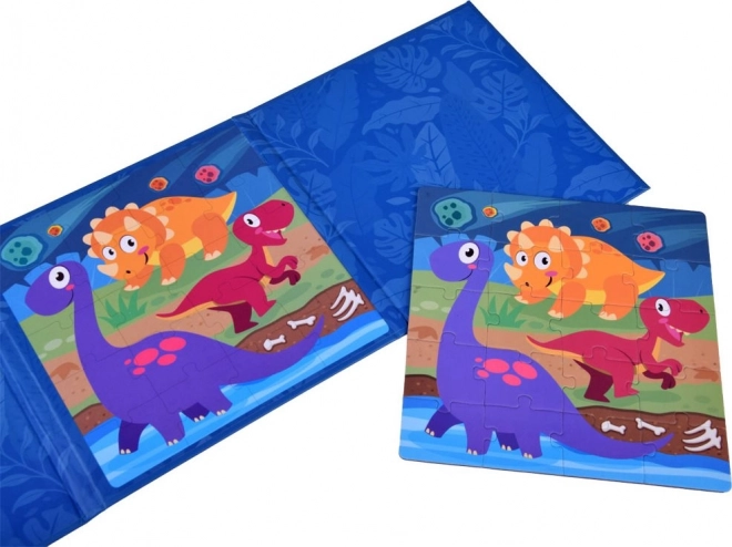 Magnetische Puzzle Dinozaur Buch