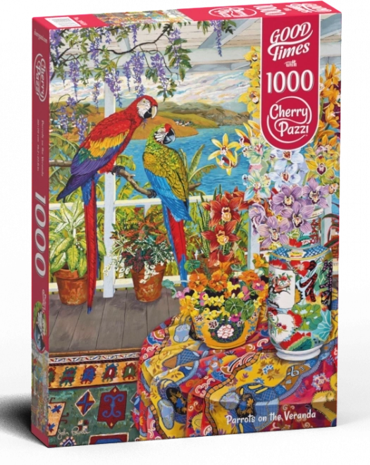 Papageien auf der Veranda Puzzle 1000 Teile