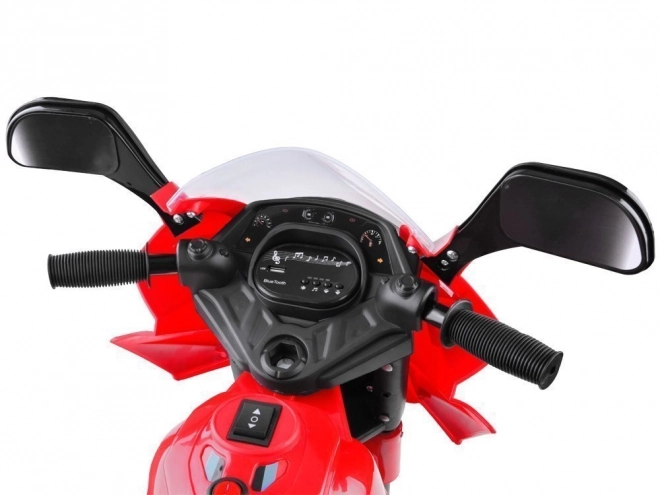 Sportliches Kinder-Motorrad mit LED-Beleuchtung – Rot