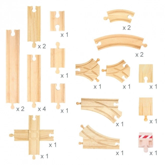 Bigjigs Rail Holzschienen-Set 25-teilig