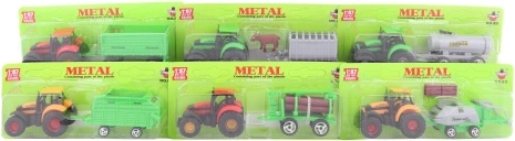Metalltraktor mit Anhänger