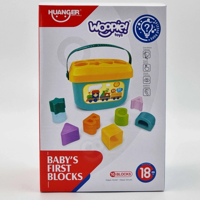 Woopie Kinder Sortierbox 2-in-1 mit Koffer und Lernalphabet