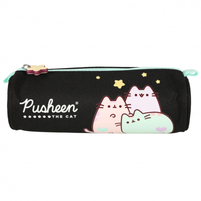 Pusheen Schultasche Zylinder Schwarz