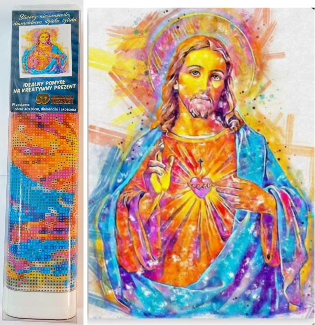 Strahlendes Jesus Diamantgemälde Set 30x40cm