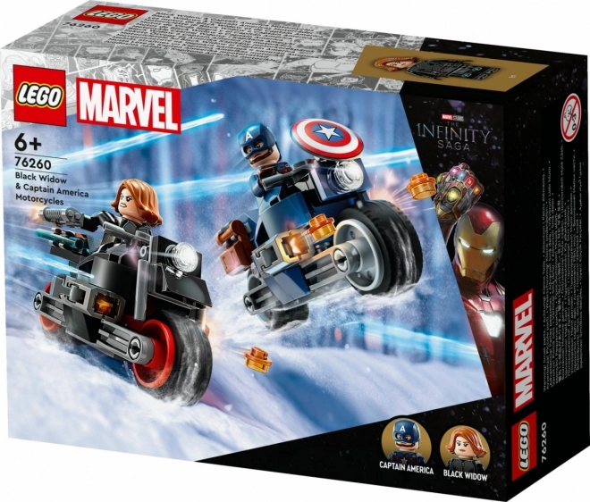 Marvel Motorräder der Schwarzen Witwe und Captain America