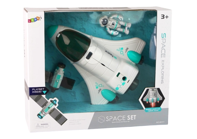 Satellit mit bunter Beleuchtung