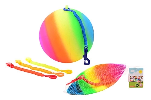 Ball Regenbogen 20 cm mit Karabiner