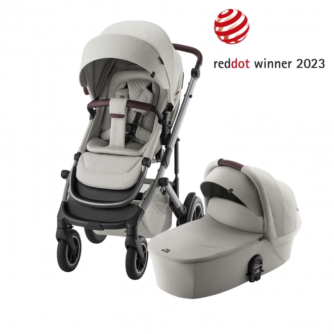 Komplettset Kinderwagen Smile 5Z mit Lux Babywanne in Linen Grey