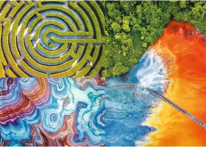 Puzzle Aerial Mindblow: Labyrinth der Farben 500 Teile