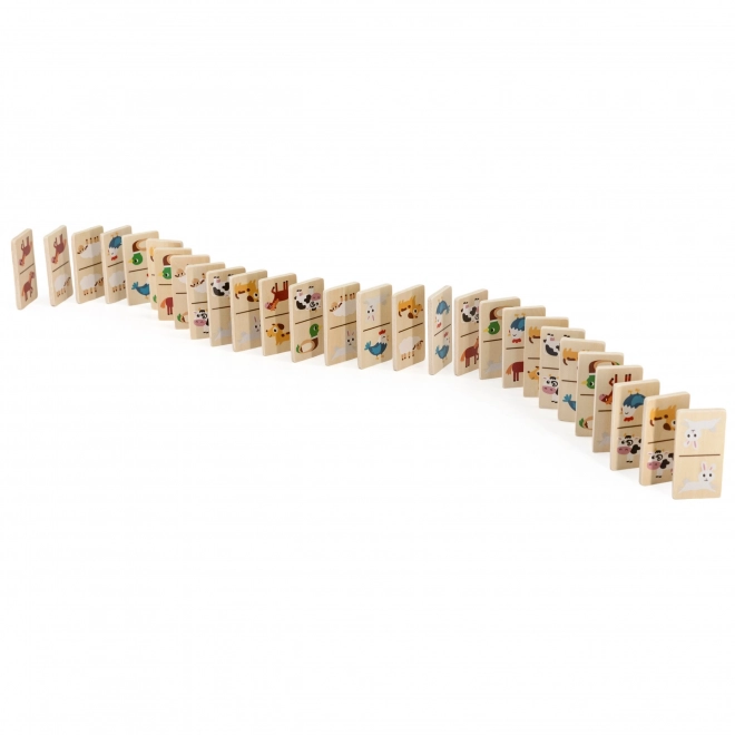 Viga Holz-Domino 2-in-1 Tiere und Zahlen