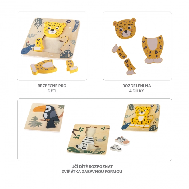 Kleine Holztierpuzzles