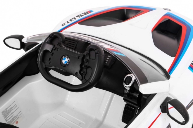 BMW M6 GT3 Kinderauto mit Batterie Weiß + Belüftung + MP3 Sounds Lichter + Fernsteuerung